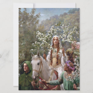 Queen Guinevere's Maying (by John Collier) Card