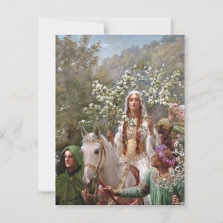 Queen Guinevere's Maying c. 1900 by John Collier Postcard
