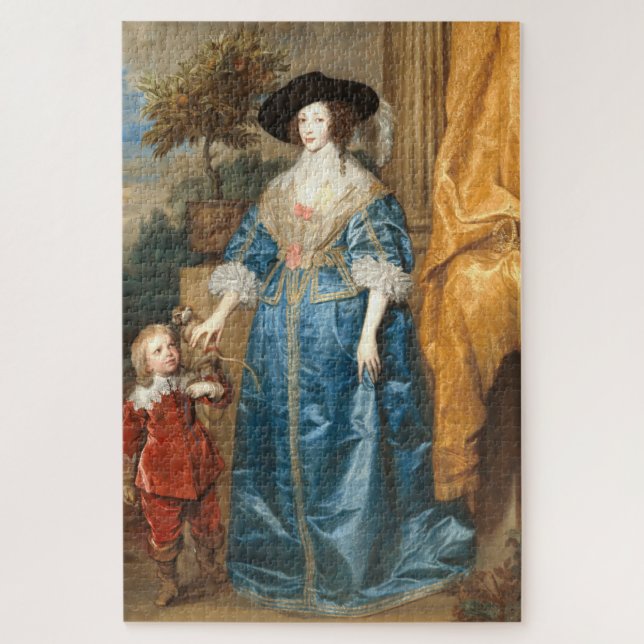 Queen Henrietta Maria, van Dyck Art Jigsaw Puzzle (Vertical)