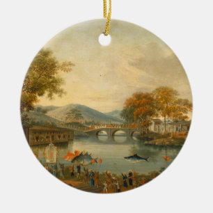 Queen Henrietta Maria with Sir Jeffrey Hudson, Ceramic Tree Decoration