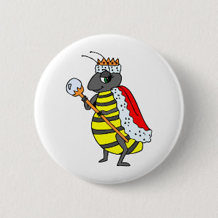 Queen Honeybee Diva Cartoon 6 Cm Round Badge