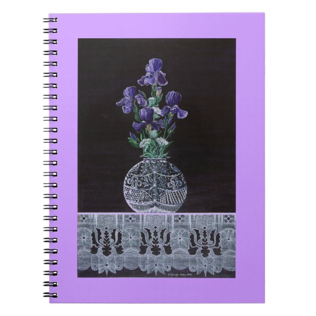 Queen Iris's  Lace Spiral Notebook (Front)