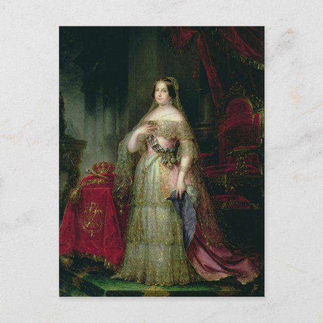 Queen Isabella II  of Spain Postcard (Front)