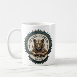 Queen Lioness. Wales Coffee Mug
