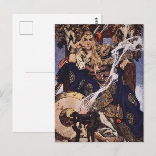 Queen  Maeve Celtic Warrior Princess Fantasy Art Postcard