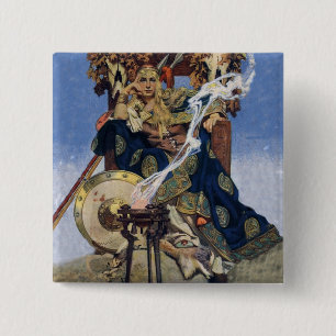 Queen Maeve Warrior Princess Fantasy Art 15 Cm Square Badge