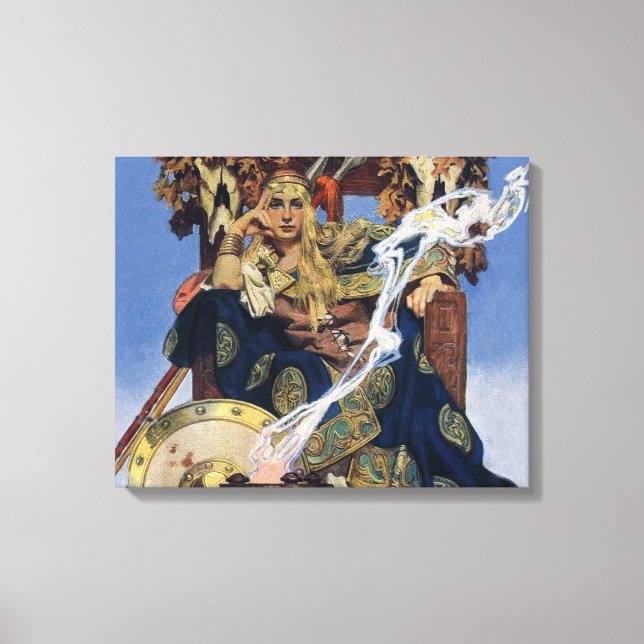 Queen Maeve Warrior Princess Fantasy Art Canvas Print (Front)
