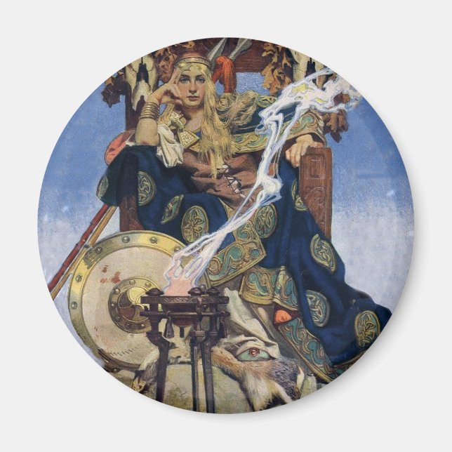 Queen Maeve Warrior Princess Fantasy Art Magnet (Front)