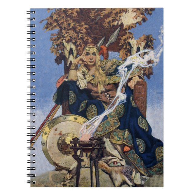 Queen Maeve Warrior Princess Fantasy Art Spiral Notebook (Front)