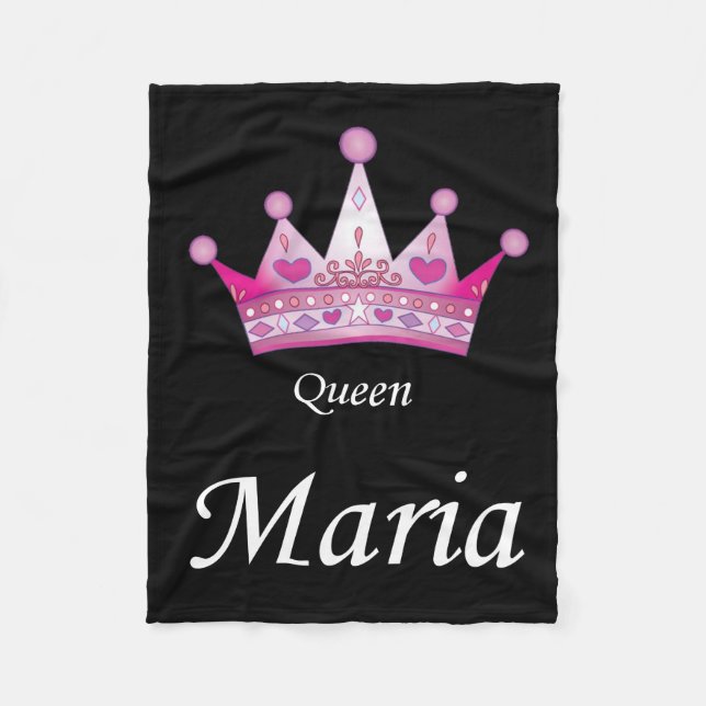 queen maria throw decorative fleece blanket (Front)