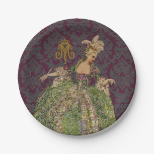 Queen Marie Antoinette COLOR & SIZE OPTIONS - Paper Plate