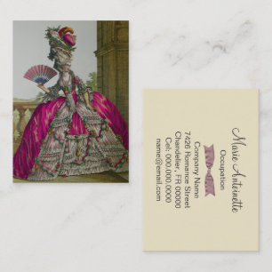 Queen Marie Antoinette PAPER/SIZE/SHAPE OPTIONS - Business Card