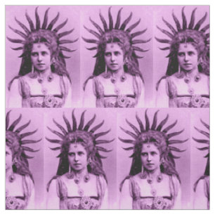 Queen Marie of Romania as the Sun Queen lavender Fabric