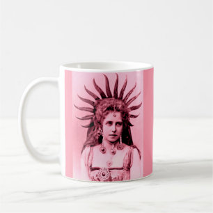 Queen Marie of Romania as the Sun Queen - pink Coffee Mug