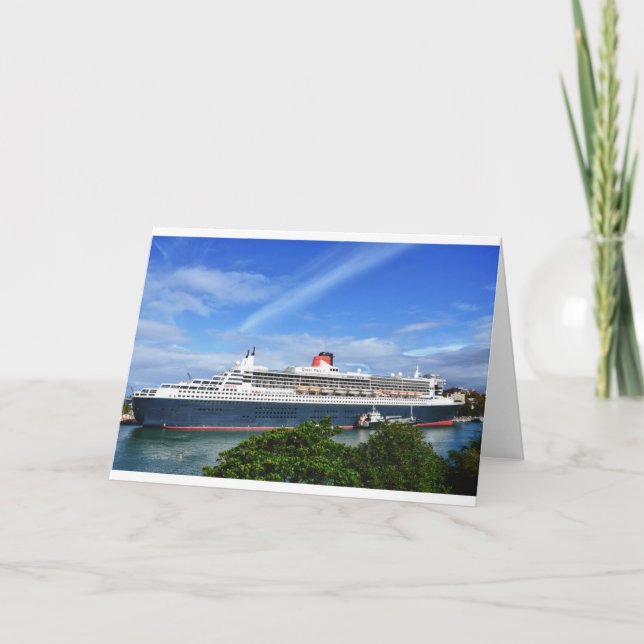 Queen Mary 2 Cruise Ship Card (Front)