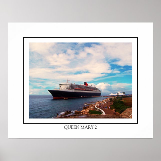 Queen Mary 2 Cruise Ship Poster (Front)
