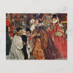 Queen Mary and Princess Elizabeth entering Postcard