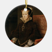 Queen Mary I of England Maria Tudor by Antonis Mor Ceramic Tree Decoration (Front)