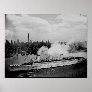 Queen Mary with Vets Poster