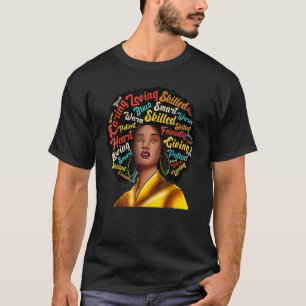Queen Melanin Black History Month Afro African Pri T-Shirt
