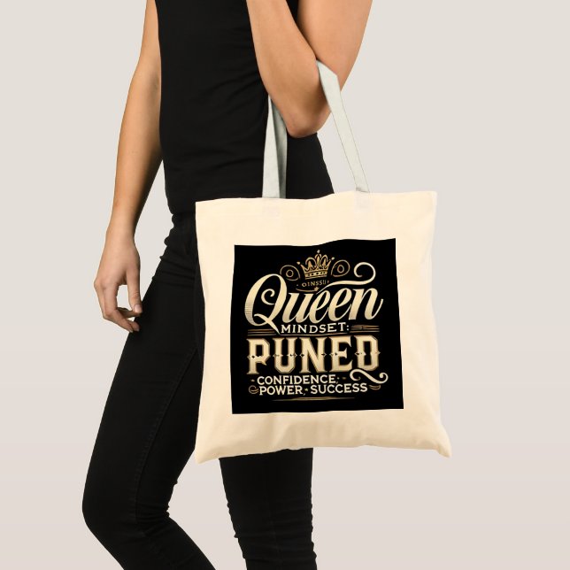 Queen Mindset – Tuned for Confidence Tote Bag (Front (Product))