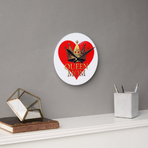 QUEEN MOM ROUND CLOCK