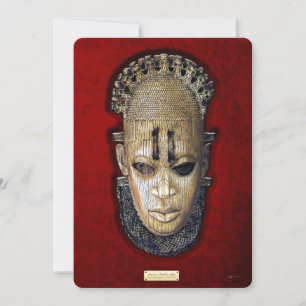 Queen Mother Idia - Ivory Edo Mask on Red Velvet