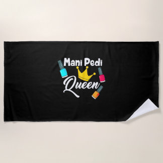 Queen Nail Artist Beach Towel