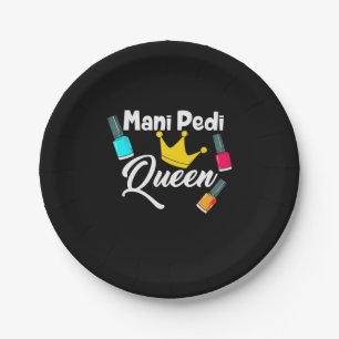 Queen Nail Artist Paper Plate