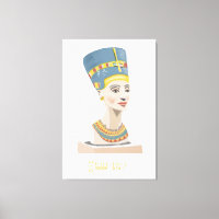 Queen Nefertiti and Cartouche rectangular Poster.