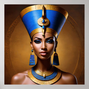 “Queen Nefertiti” Beautiful Ancient African Queen Poster