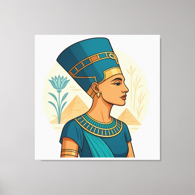 Queen Nefertiti – Elegant Egyptian Symbol  Canvas Print (Front)