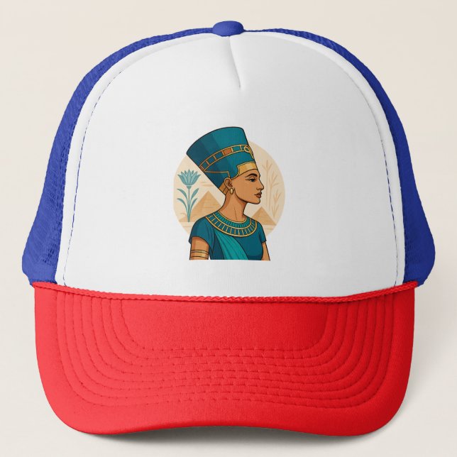 Queen Nefertiti – Timeless Beauty of Ancient Legac Trucker Hat (Front)