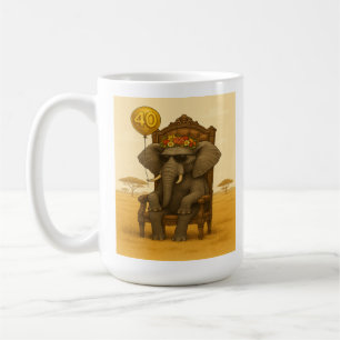Queen of 40: Birthday Elephant Mug