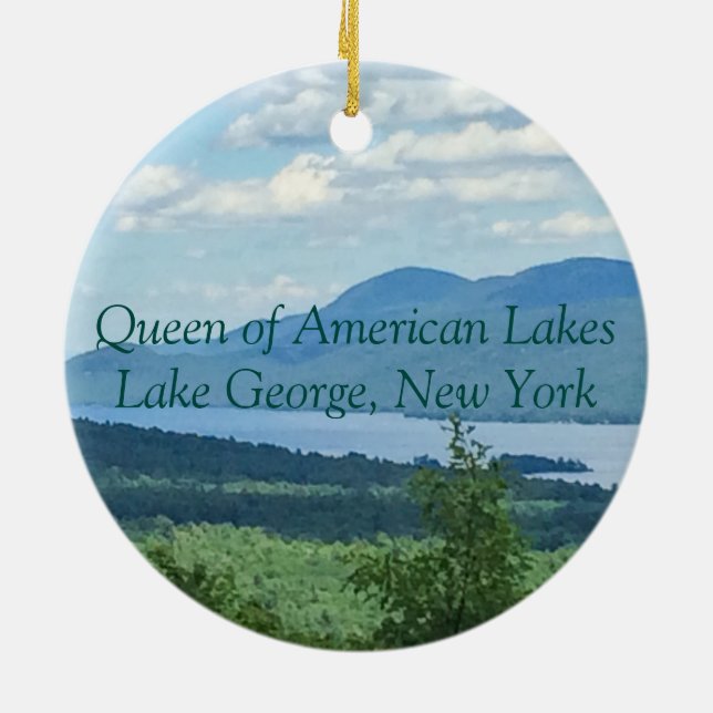 Queen of American Lakes Ceramic Tree Decoration (Back)