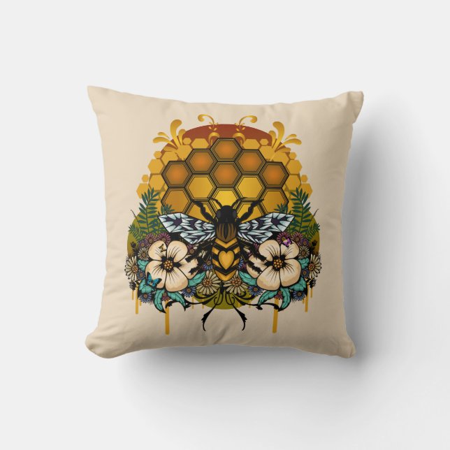 Queen Of Bees Cushion (Front)