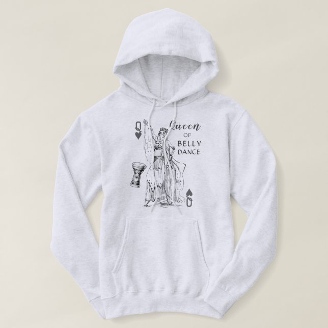 Queen of Belly Dance Basic Hoodie Sweatshirt (Design Front)