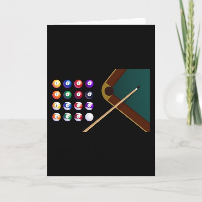 Queen of Billiards Pool Card (Front)