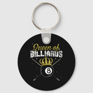 Queen Of Billiards Snooker Pool Billiard Player Qu Key Ring