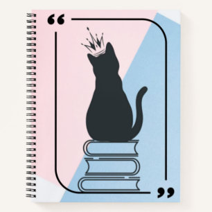 Queen of Books – Crowned Cat on Stack of Books