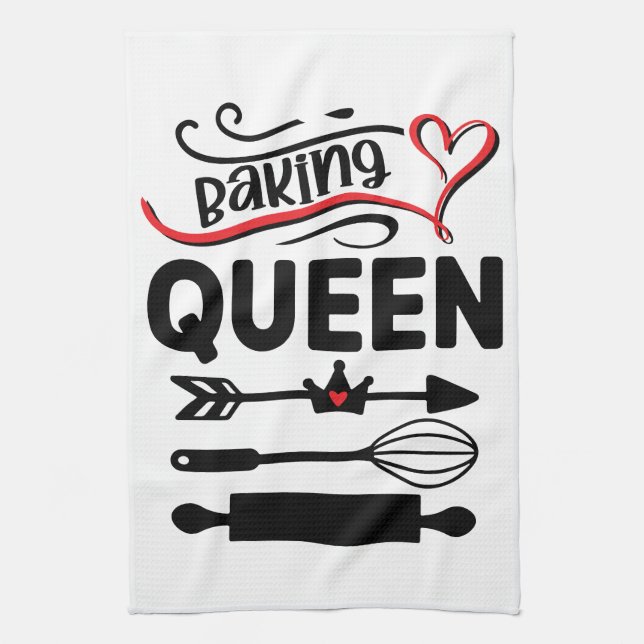 Queen of Bread Kitchen Tea Towel (Vertical)