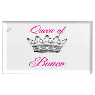 Queen of Bunco Photo or Table Card Holder