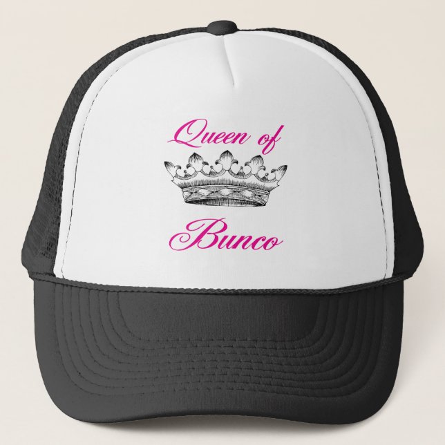 queen of bunco trucker hat (Front)