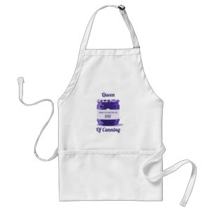 Queen of Canning Purple Jelly Jar with Monogram Standard Apron