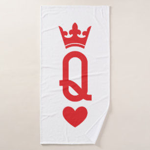 Queen of cards bath towel set
