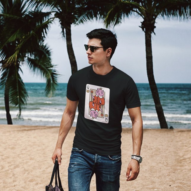 Queen Of Cats Poker Card   T-Shirt (Creator Uploaded)