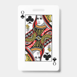 Queen of Clubs ID Badge
