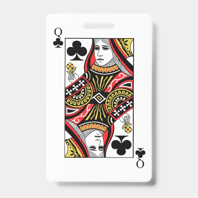 Queen of Clubs ID Badge (Front)