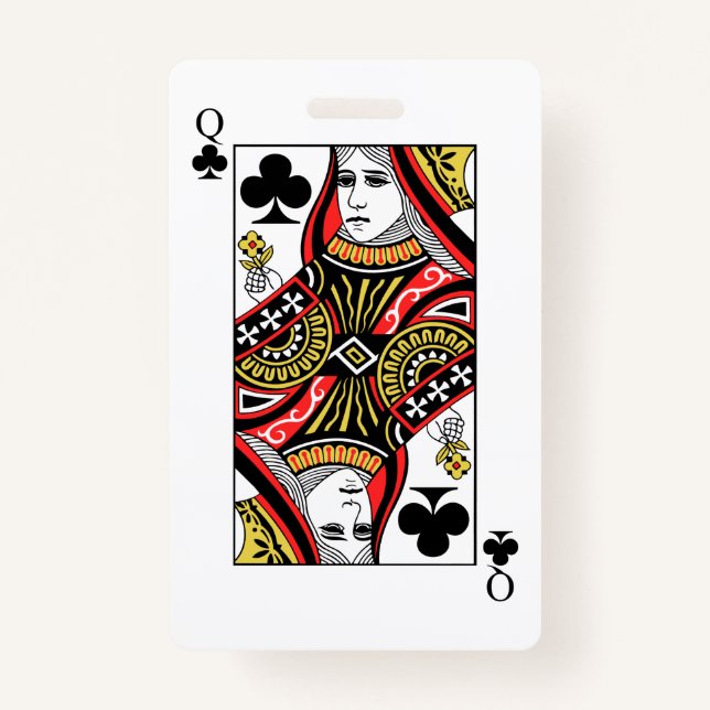 Queen of Clubs ID Badge (Front)