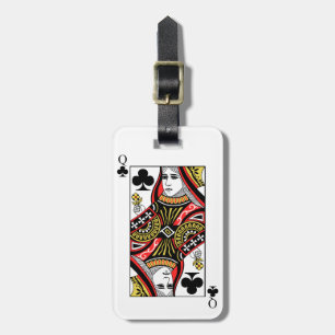 Queen of Clubs Luggage Tag